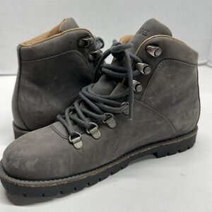 Birkenstock Jackson Hiking Boots Lace Up Ankle Boot Shoes Suede Gray Grey Size 6